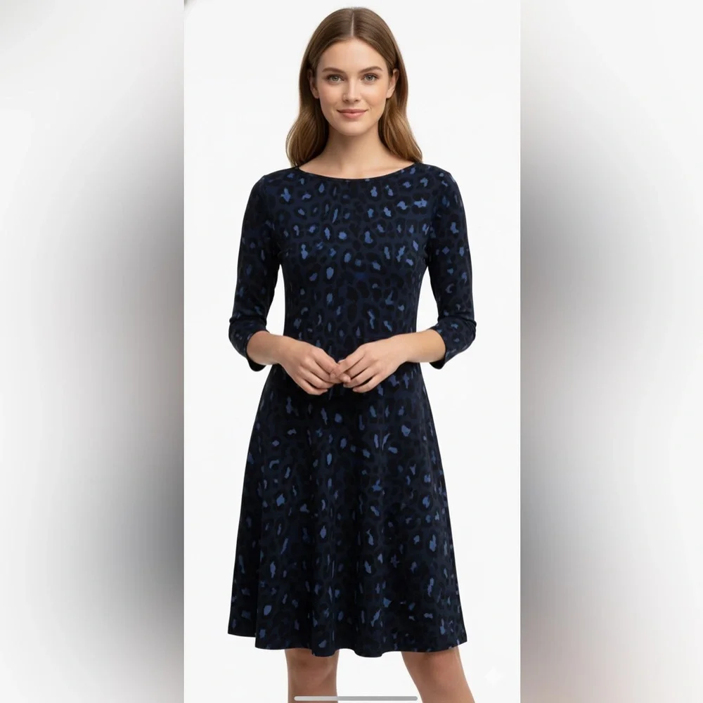 Kate Spade Broome Street Leopard Ponte Dress Size 8
